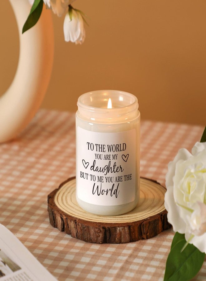 KORMMCO Daughter Christmas Gifts from Mom, You are My World Candle Gifts, Unique Daughter Gift from Mom, Lavender Scented Candle, Mothers Day Graduation Back to School Wedding Bridal Shower Gift - Image 2